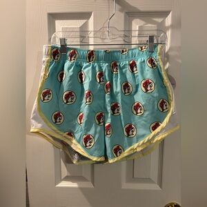 Women's Cartoon Print Athletic Shorts - Aqua